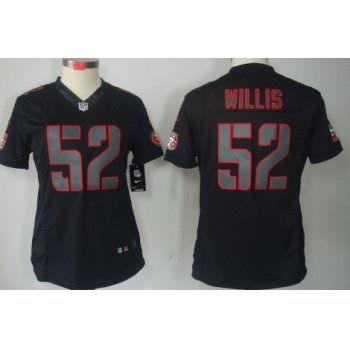 Nike San Francisco 49ers #52 Patrick Willis Black Impact Limited Womens Jersey