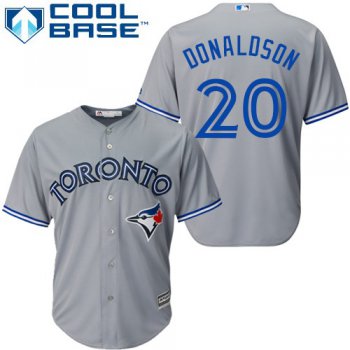 Blue Jays #20 Josh Donaldson Grey Road Women's Stitched Baseball Jersey