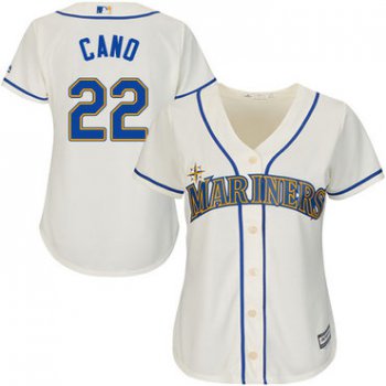Mariners #22 Robinson Cano Cream Alternate Women's Stitched Baseball Jersey