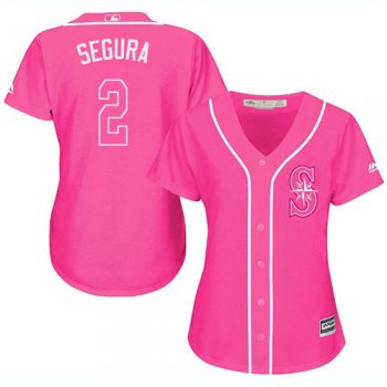 Mariners #2 Jean Segura Pink Fashion Women's Stitched Baseball Jersey
