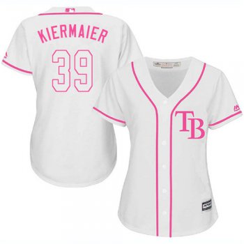 Rays #39 Kevin Kiermaier White Pink Fashion Women's Stitched Baseball Jersey