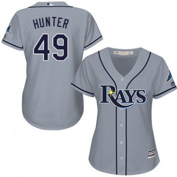 Rays #49 Tommy Hunter Grey Road Women's Stitched Baseball Jersey