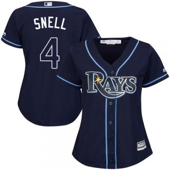 Rays #4 Blake Snell Dark Blue Alternate Women's Stitched Baseball Jersey