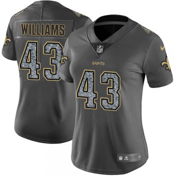 Women's Nike New Orleans Saints #43 Marcus Williams Gray Static Stitched NFL Vapor Untouchable Limited Jersey