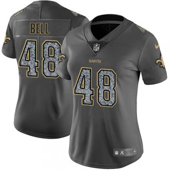 Women's Nike New Orleans Saints #48 Vonn Bell Gray Static Stitched NFL Vapor Untouchable Limited Jersey