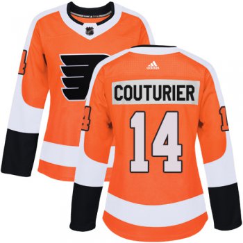Adidas Philadelphia Flyers #14 Sean Couturier Orange Home Authentic Women's Stitched NHL Jersey