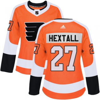 Adidas Philadelphia Flyers #27 Ron Hextall Orange Home Authentic Women's Stitched NHL Jersey