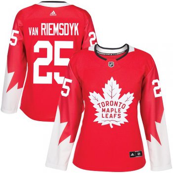 Adidas Toronto Maple Leafs #25 James Van Riemsdyk Red Team Canada Authentic Women's Stitched NHL Jersey