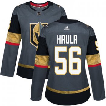 Adidas Vegas Golden Golden Knights #56 Erik Haula Grey Home Authentic Women's Stitched NHL Jersey