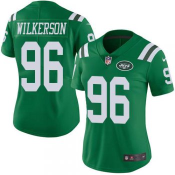 Nike Jets #96 Muhammad Wilkerson Green Women's Stitched NFL Limited Rush Jersey
