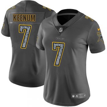 Women's Nike Minnesota Vikings #7 Case Keenum Gray Static Stitched NFL Vapor Untouchable Limited Jersey