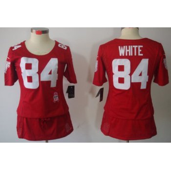 Nike Atlanta Falcons #84 Roddy White Breast Cancer Awareness Red Womens Jersey