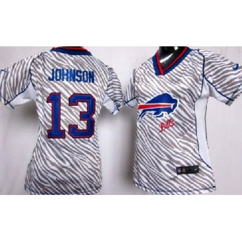 Nike Buffalo Bills #13 Steve Johnson 2012 Womens Zebra Fashion Jersey