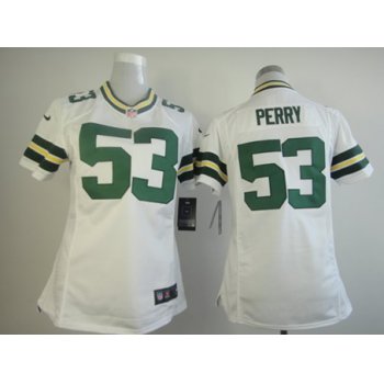 Nike Green Bay Packers #53 Nick Perry White Game Womens Jersey