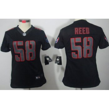 Nike Houston Texans #58 Brooks Reed Black Impact Limited Womens Jersey