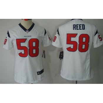 Nike Houston Texans #58 Brooks Reed White Limited Womens Jersey