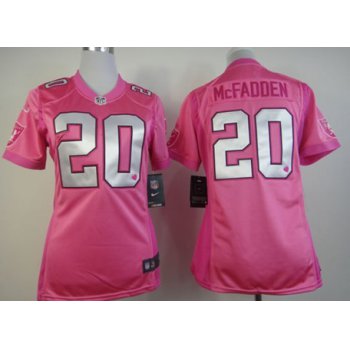Nike Oakland Raiders #20 Darren Mcfadden Pink Love Womens Jersey