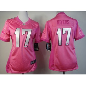 Nike San Diego Chargers #17 Philip Rivers Pink Love Womens Jersey