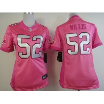 Nike San Francisco 49ers #52 Patrick Willis Pink Love Womens Jersey
