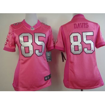 Nike San Francisco 49ers #85 Vernon Davis Pink Love Womens Jersey
