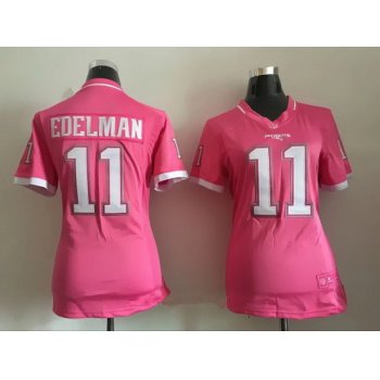 Women's New England Patriots #11 Julian Edelman Pink 2016 Breast Cancer Awareness Stitched NFL Nike Fashion Jersey