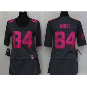 Nike Atlanta Falcons #84 Roddy White Breast Cancer Awareness Gray Womens Jersey