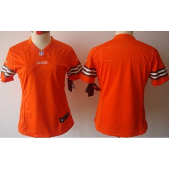 Nike Cleveland Browns Blank Orange Limited Womens Jersey