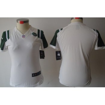 Nike New York Jets Blank White Limited Womens Jersey