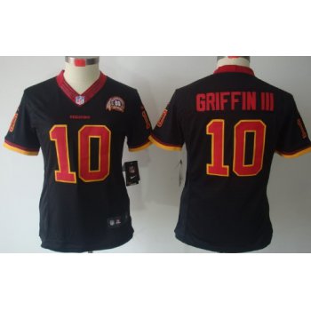 Nike Washington Redskins #10 Robert Griffin III Black Limited Womens Jersey