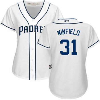 Padres #31 Dave Winfield White Home Women's Stitched Baseball Jersey