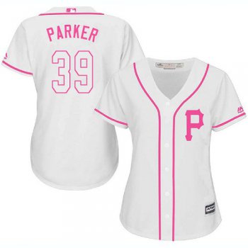 Pirates #39 Dave Parker White Pink Fashion Women's Stitched Baseball Jersey