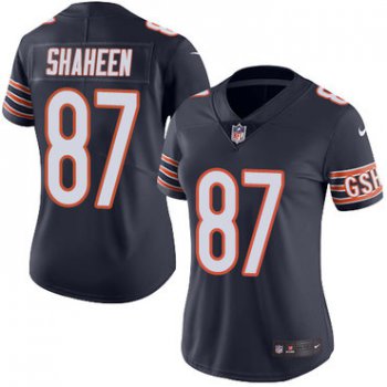 Women's Nike Bears #87 Adam Shaheen Navy Blue Team Color Stitched NFL Vapor Untouchable Limited Jersey