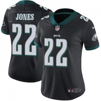 Women's Nike Eagles #22 Sidney Jones Black Alternate Stitched NFL Vapor Untouchable Limited Jersey