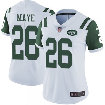 Women's Nike Jets #26 Marcus Maye White Stitched NFL Vapor Untouchable Limited Jersey