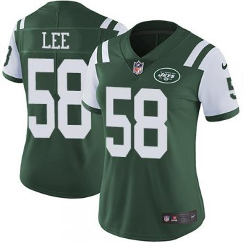 Women's Nike Jets #58 Darron Lee Green Team Color Stitched NFL Vapor Untouchable Limited Jersey
