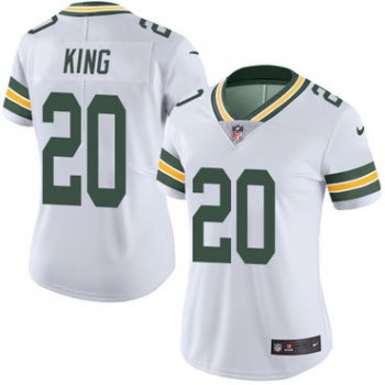 Women's Nike Packers #20 Kevin King White Stitched NFL Vapor Untouchable Limited Jersey