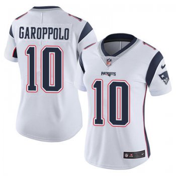 Women's Nike Patriots #10 Jimmy Garoppolo White Stitched NFL Vapor Untouchable Limited Jersey