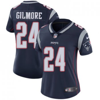 Women's Nike Patriots #24 Stephon Gilmore Navy Blue Team Color Stitched NFL Vapor Untouchable Limited Jersey