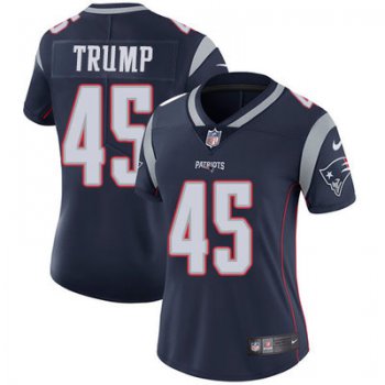 Women's Nike Patriots #45 Donald Trump Navy Blue Team Color Stitched NFL Vapor Untouchable Limited Jersey