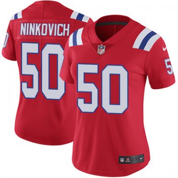 Women's Nike Patriots #50 Rob Ninkovich Red Alternate Stitched NFL Vapor Untouchable Limited Jersey