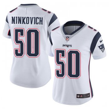 Women's Nike Patriots #50 Rob Ninkovich White Stitched NFL Vapor Untouchable Limited Jersey