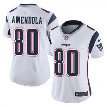 Women's Nike Patriots #80 Danny Amendola White Stitched NFL Vapor Untouchable Limited Jersey