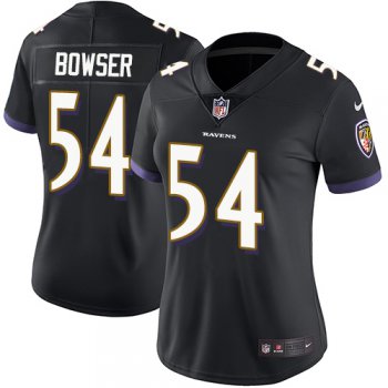 Women's Nike Ravens #54 Tyus Bowser Black Alternate Stitched NFL Vapor Untouchable Limited Jersey