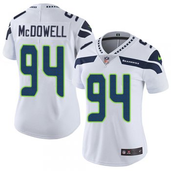 Women's Nike Seahawks #94 Malik McDowell White Stitched NFL Vapor Untouchable Limited Jersey