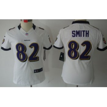 Nike Baltimore Ravens #82 Torrey Smith White Limited Womens Jersey
