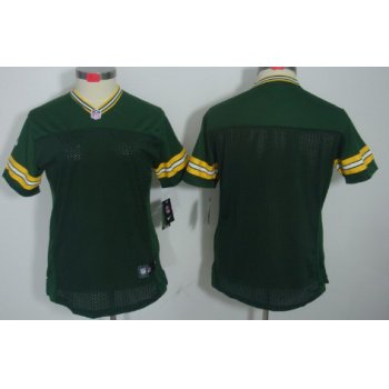 Nike Green Bay Packers Blank Green Limited Womens Jersey