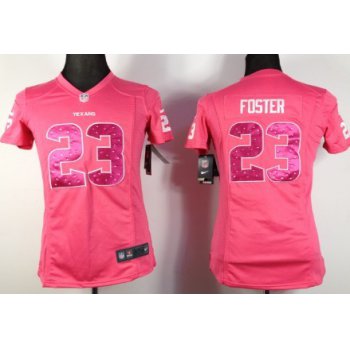 Nike Houston Texans #23 Arian Foster Pink Sweetheart Diamond Womens Jersey