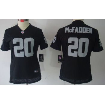 Nike Oakland Raiders #20 Darren McFadden Black Limited Womens Jersey