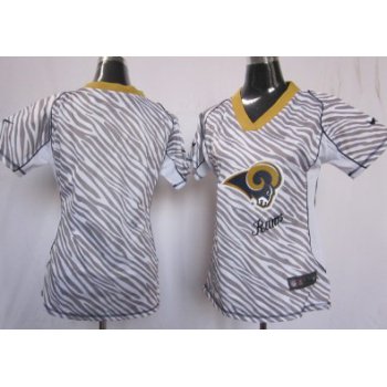 Nike St. Louis Rams Blank 2012 Womens Zebra Fashion Jersey