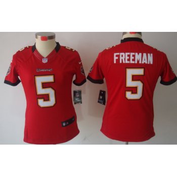 Nike Tampa Bay Buccaneers #5 Josh Freeman Red Limited Womens Jersey